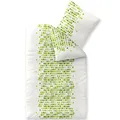 Produktbild: CelinaTex Enjoy Bettwäsche 155 x 220 cm 2teilig Baumwolle Bettbezug Seersucker Amelie Herz Weiß Grün