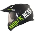 Produktbild: Broken Head Motorradhelm Made2Rebel grün Enduro, inklusive Sonnenblende M (57-58 cm)