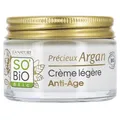Produktbild: LÉA NATURE SO BIO étic| Leichte Anti-Aging-Tagescreme – wertvoller Argan | glättet, belebt und strafft die Haut | Bio-Arganöl | Hyaluronsäure | 99% natürlichen Ursprungs | Made in France | 50 ml