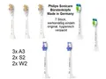 Produktbild: 7 Bürstenköpfe Philips Sonicare, 2 W2, 2 S2, 3 A3 Original Philips Germany! OVP