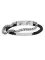 Produktbild: Fossil Herren Armband Silber Schwarz 19,5 cm JF03325040