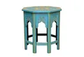 Produktbild: Casa Moro Beistelltisch Orientalischer Beistelltisch Saada Blau M Holz handbemalt Shabby Chic, Vintage Sofatisch, handmade, Kunsthandwerk aus dem Orient
