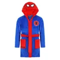 Produktbild: Spiderman Bademantel Kinder Jungen Fleece, Spidermann Morgenmantel Kinder mit Kapuze (DE/NL/SE/PL, Numerisch, 152, Regular, Blau-Rot)