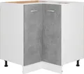 Produktbild: vidaXL Eckunterschrank Lyon Betongrau 75,5x75,5x81,5 cm Holzwerkstoff