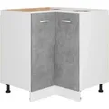 Produktbild: vidaXL Eckunterschrank Betongrau 75,5x75,5x80,5 cm Holzwerkstoff