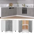 Produktbild: vidaXL Eckunterschrank Lyon Betongrau 75,5x75,5x81,5 cm Holzwerkstoff