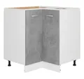 Produktbild: vidaXL Hängeschrank Eckunterschrank Betongrau 75,5x75,5x81,5 cm Holzwerkstoff