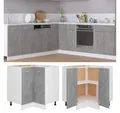 Produktbild: vidaXL Küchenbuffet vidaXL Eckunterschrank Lyon Betongrau 75,5x75,5x81,5 cm Holzwerkstoff