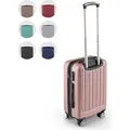 Produktbild: Easy Move ABS Hartschalenkoffer - Trolley Koffer mit 360° Rädern, Zahlen-Schloss - Reisekoffer, Hartschalenkoffer, Luggage (Rose Gold, 54cm) - Bronze