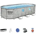 Produktbild: Bestway Poolset, Weiß, Grau, Blau, Kunststoff, Metall, 274x122x549 cm, Freizeit, Pools und Wasserspaß, Pools