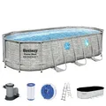 Produktbild: Bestway Power Steel Swim Vista Series Frame Pool Komplett-Set 549 x 274 x 122 cm