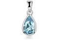 Produktbild: Materia Kettenanhänger Tropfen Blautopas Edelstein Hellblau KA-274, 925 Sterling Silber, rhodiniert