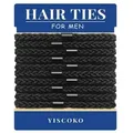 Produktbild: Herren-Haargummis Schwarz Nylon, 10er Pack - Stilvolles