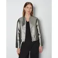 Produktbild: someday Jackenblazer Blouson NIRLONA Loose mit schimmernder Oberfläche goldfarben 42