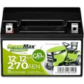 Produktbild: GreenMax Gel 51121 YTZ12S 12V 12Ah 270A/EN Rasentraktor Batterie Starterbatterie für Aufsitzmäher wartungsfrei