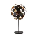 Produktbild: Tischlampe Tischleuchte Metall 65 cm hoch Modern Schwarz Gold 3x E14 Wohnzimmer