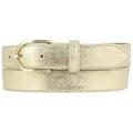 Produktbild: BELTINGER Ledergürtel Damen-Gürtel in Metall-Optik 3 cm - Goldener Leder-Gürtel Metallic-Loo (1-St) goldfarben 95 cm (Gesamtlänge 110 cm)