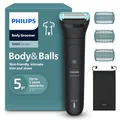 Produktbild: Philips Bodygroom Series 5000 – Trimmer für Männer mit Rasiersystem mit Dreifachschutz, auch zur Nutzung im Intimbereich, 100% duschfest, 100 Min. Laufzeit, Modell BG5470/15