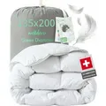 Produktbild: Welldora Komfort Bettdecke 135x200 - 100% Extraweiche Federn & Daunen - Fachärztlich, Allergiker Ganzjahres Federbett Daunendecke
