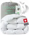 Produktbild: Welldora Green Diamond Daunendecke 135x200 Ganzjahresdecke Allergiker NEU 1200g