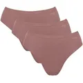 Produktbild: Sloggi Damen Tai-Slips, 3er Pack - GO Daily Cotton Tai 3P, Unterhose, Stretch-Baumwolle Braun M