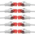 Produktbild: BIGtec 10 Stück – 25m LAN Kabel Netzwerkkabel Patchkabel Ethernet 2 x RJ45 Stecker High Speed weiß kompatibel zu Cat.5 Cat.6 Cat.7 Cat.8 Switch Router Modem Patchpanel Access Point Patchfeld