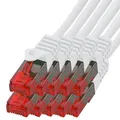 Produktbild: 10 x 25m CAT.5 Gigabit Patchkabel Netzwerkkabel weiß LAN Netzwerk Kabel CAT5