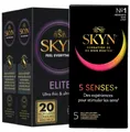 Produktbild: SKYN Elite latexfreie Kondome gefühl 20 Stk + FREE SKYN 5 Senses genoppt 5 Stk.