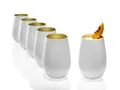 Produktbild: Stölzle Lausitz 3520012EL086 ELEMENTS Becher, Kristallglas, 465 milliliters, 6er pack, Weiß/Gold