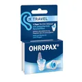 Produktbild: OHROPAX Travel Ohrstöpsel – patentierter Spezialfilter – reguliert Druckausgleich – Schalldämmwert SNR 16 dB – zum Reisen und Fliegen – 1 Paar Stöpsel mit eingesetztem Filter + 1 kleineres Paar