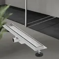 Produktbild: LuxeBath Duschrinne 2in1 Edelstahl, 60 cm, Silber, befliesbar, extra flach