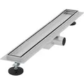 Produktbild: LuxeBath Duschrinne 60 cm 2in1 Befliesbar Extra Flach Edelstahl Silber