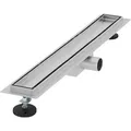 Produktbild: Luxebath - Duschrinne 60 Cm 2in1, Befliesbar, Extra Flach, Edelstahl, Silber, Doppelseitige Bodenablauf, Komplettset Bodenbefestigung, Duschablauf, Siphon Mit Geruchsstop, Haarsieb, Ablaufrinne Dusche