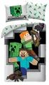 Produktbild: Bettwäsche Minecraft für Einzelbett, wendbar, 140 x 200 cm + Kissenbezug, 100 % Baumwolle, Öko-TEX zertifiziert