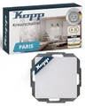 Produktbild: Kopp PARIS Kreuzschalter in Arktis-Weiß - Hochwertiger IP20 Schalter mit Steckklemmen & 10AX Schaltvermögen - Kreuzschalter-Unterputz mit Wippe - Stilvoller Lichtschalter 250V~