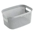 Produktbild: keeeper Aufbewahrungskorb in Strick-Optik, 3,5 l, Seitengriffe, Luftdurchlässig, Kunststoff, 23,7 x 17 x 12,2 cm, Stine, Grau (Nordic Grey)
