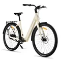 Produktbild: VecoCraft Luna 2.0 Damen Sandgelb e Bike 28 Zoll City E-Bike. Electric Bike mit Motor,2 Gang, Riemenantrieb, Tektro Scheibenbremsen| LCD Display Integrated in The stem