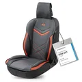 Produktbild: Walser Sitzauflage Auto Rey, Sitzschoner Auto schwarz/rot, Universal Auto Sitzauflagen, Autositzauflage Vordersitze, Sitzbezug Auto Vordersitze, Sitzkissen Auto Sportlook, Sitzbezüge Auto für PKW/LKW