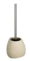Produktbild: WENKO Keramik WC-Garnitur Mod. Pion hygienische Silikonbürste selbstreinigend in dreieckiger Form für Bad und Gäste-WC Maße 12,5 x 38,5 x 12 cm Farbe beige