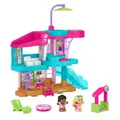 Produktbild: Fisher-Price Little People Kleinkindspielzeug Barbie Strandhaus-Spielset mit Figuren und Zubehör für Kindergartenkinder, Rollenspiele, Kinder ab 18 Monaten, JCW71