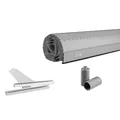 Produktbild: Schellenberg Rolladenpanzer Set PVC Mini, 100 x 220 cm, für 40 mm Stahlrohrwellen, inklusive Rolladen Aufhängefeder, Alu-Endleiste, Rolladenstopper, grau