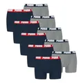 Produktbild: PUMA Herren Boxer Boxershorts Shorts Unterhosen Comfort Stretch 10er Pack, Wäschegröße:S, Artikel:-006 Navy/Grey Melange