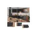 Produktbild: Vicco Hängeschrank Küchenschrank Küchenmöbel Fame-Line Eiche Anthrazit modern 60 cm Küche Einbauküche Hängeschrank Klapptür Dunstabzugshaube Küchenzeile Hochglanz
