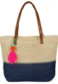 Produktbild: styleBREAKER Henkeltasche Korbflecht Henkeltasche - Basttasche 2-Farbig (1-tlg)