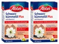 Produktbild: 2x Abtei Schwarzkümmelöl Plus 48 Kapseln Vitamin E glutenfrei – 96 Stück