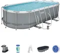 Produktbild: BESTWAY 56710 Power Steel Frame Swimmingpool Pumpe Leiter Cover 549x274x122cm