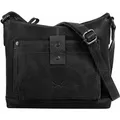 Produktbild: Umhängetasche SANSIBAR, Damen, Gr. B/H/T: 23cm x 20cm x 10cm onesize, schwarz, Leder, vintage, Taschen Umhängetasche, echt Leder