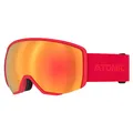 Produktbild: ATOMIC REVENT L HD Skibrille - Red - Skibrillen mit kontrastreichen Farben - Hochwertig verspiegelte Snowboardbrille - Brille mit Live Fit Rahmen - Skibrille mit Doppelscheibe