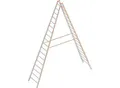Produktbild: Layher Sprossen-Stehleiter, beidseitig begehbar, 2 x 18 Sprossen