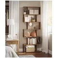 Produktbild: VASAGLE Bücherregale, 6-stufiges Bücherregal, Raumteiler, Würfelregal, freistehendes Regal, moderner Stil, für Wohnzimmer, Schlafzimmer, Büro, Rustikal Braun LBC61BX